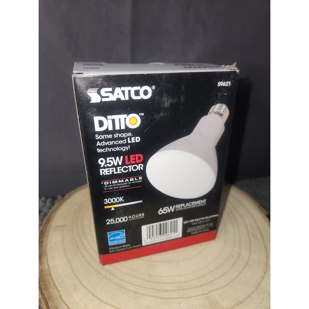 Satco S9621 105° Very Wide Flood LED 9.5W =65W BR30 Medium E26 3000K Soft White - Picture 6 of 7